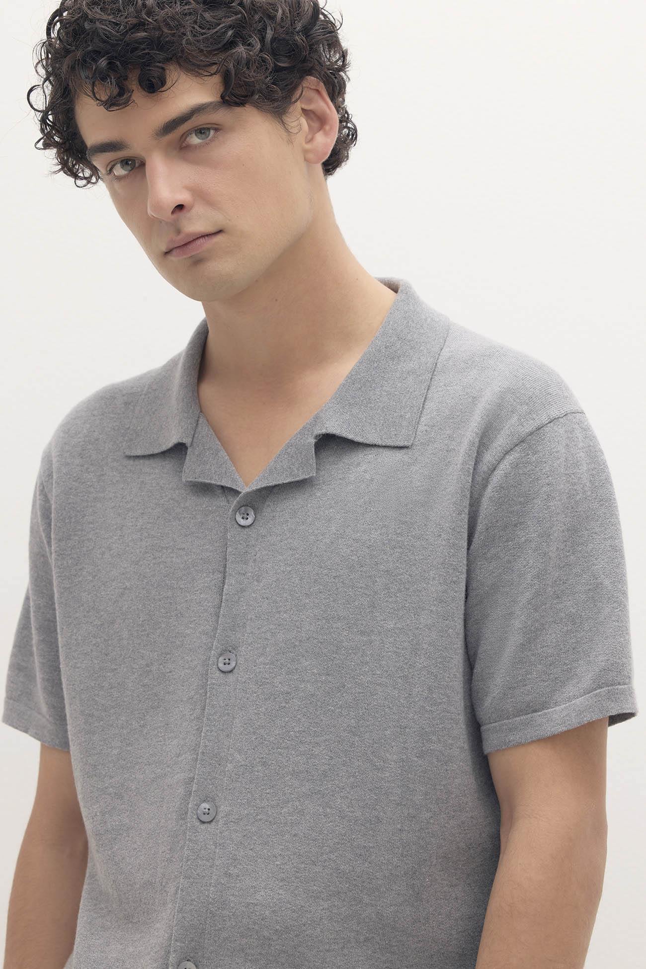 MATTEO COTTON CASHMERE BUTTON-UP SHIRT - Image 5