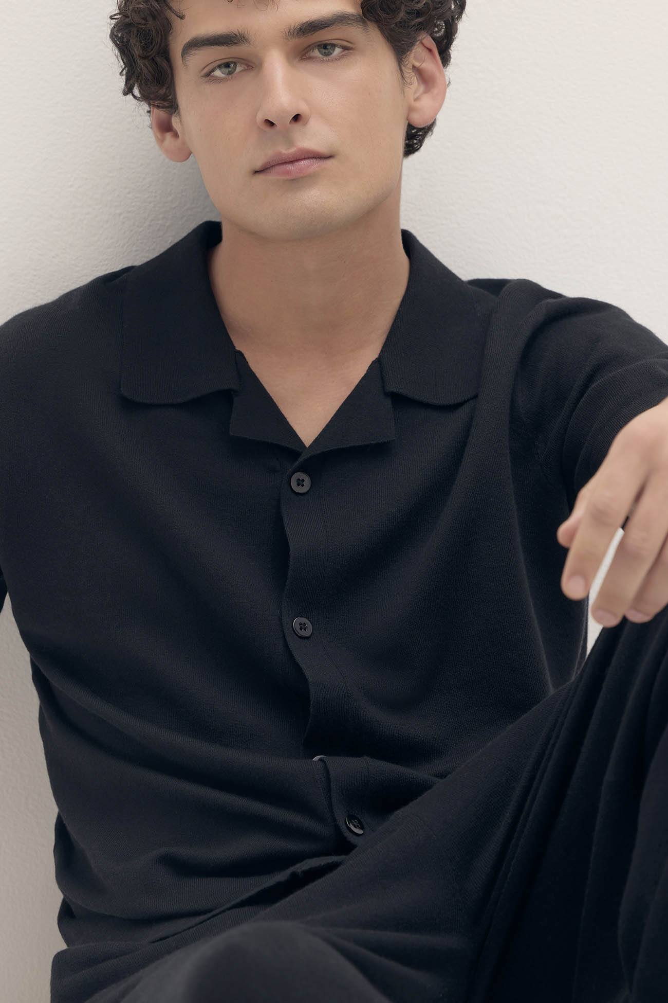 MATTEO COTTON CASHMERE BUTTON-UP SHIRT - Image 9