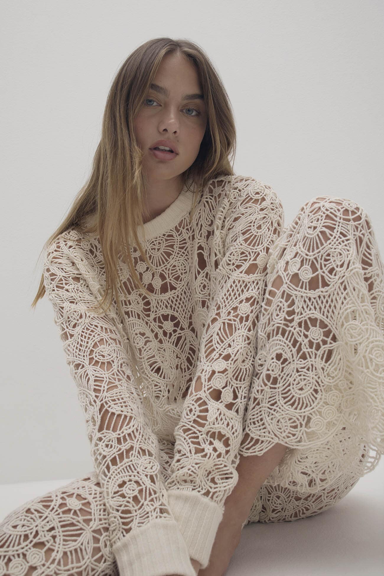 MONICA CROCHET CASHMERE BLEND CREWNECK - Image 13