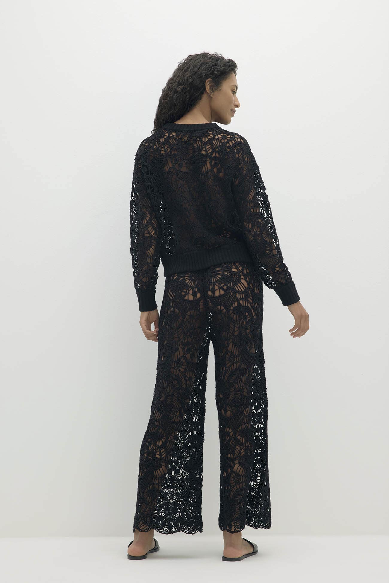 MONICA CROCHET CASHMERE BLEND CREWNECK - Image 4