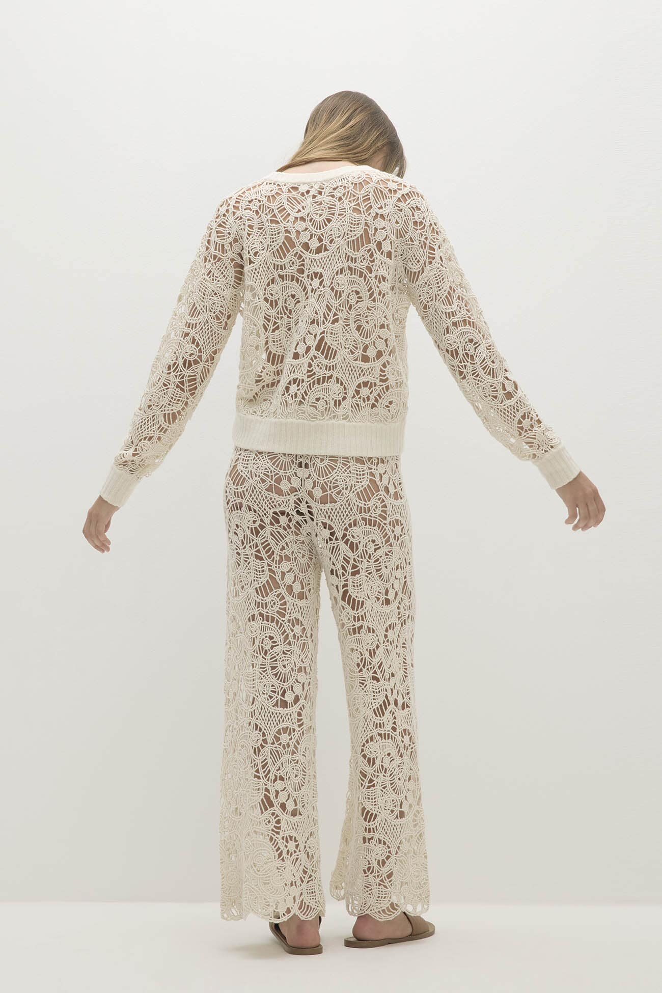 MONICA CROCHET CASHMERE BLEND CREWNECK - Image 9