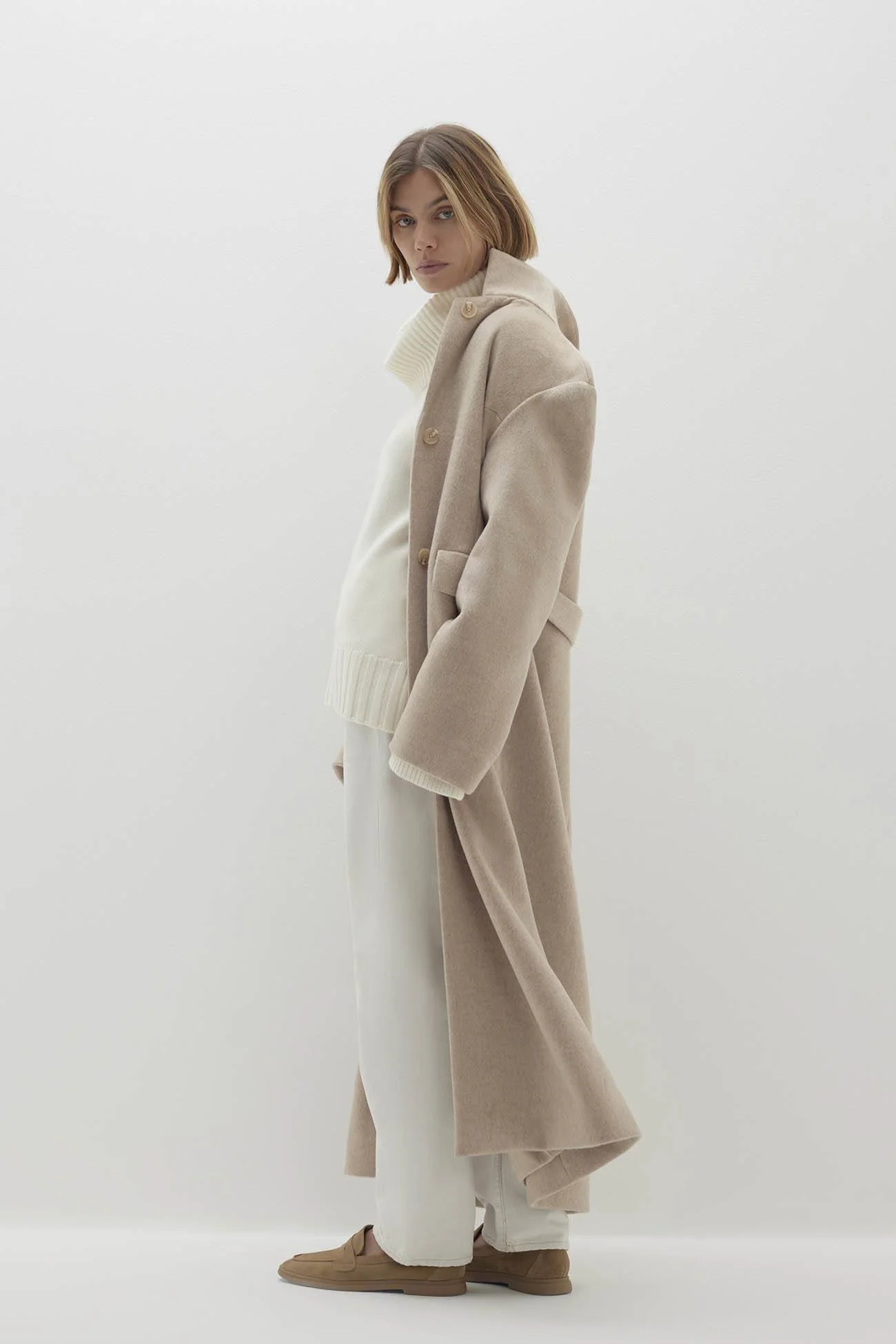 OTTILIE LONG WOOL BLEND COAT - Image 11