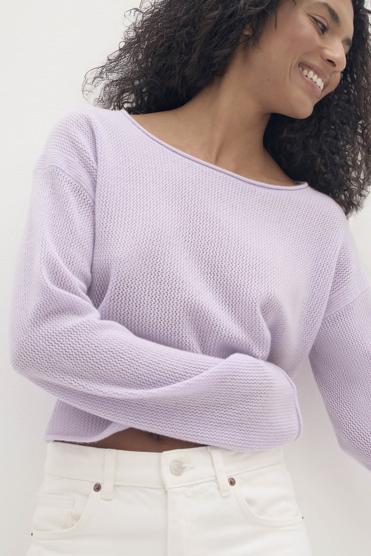 POPPIE CROPPED CASHMERE CREWNECK SWEATER - Image 15
