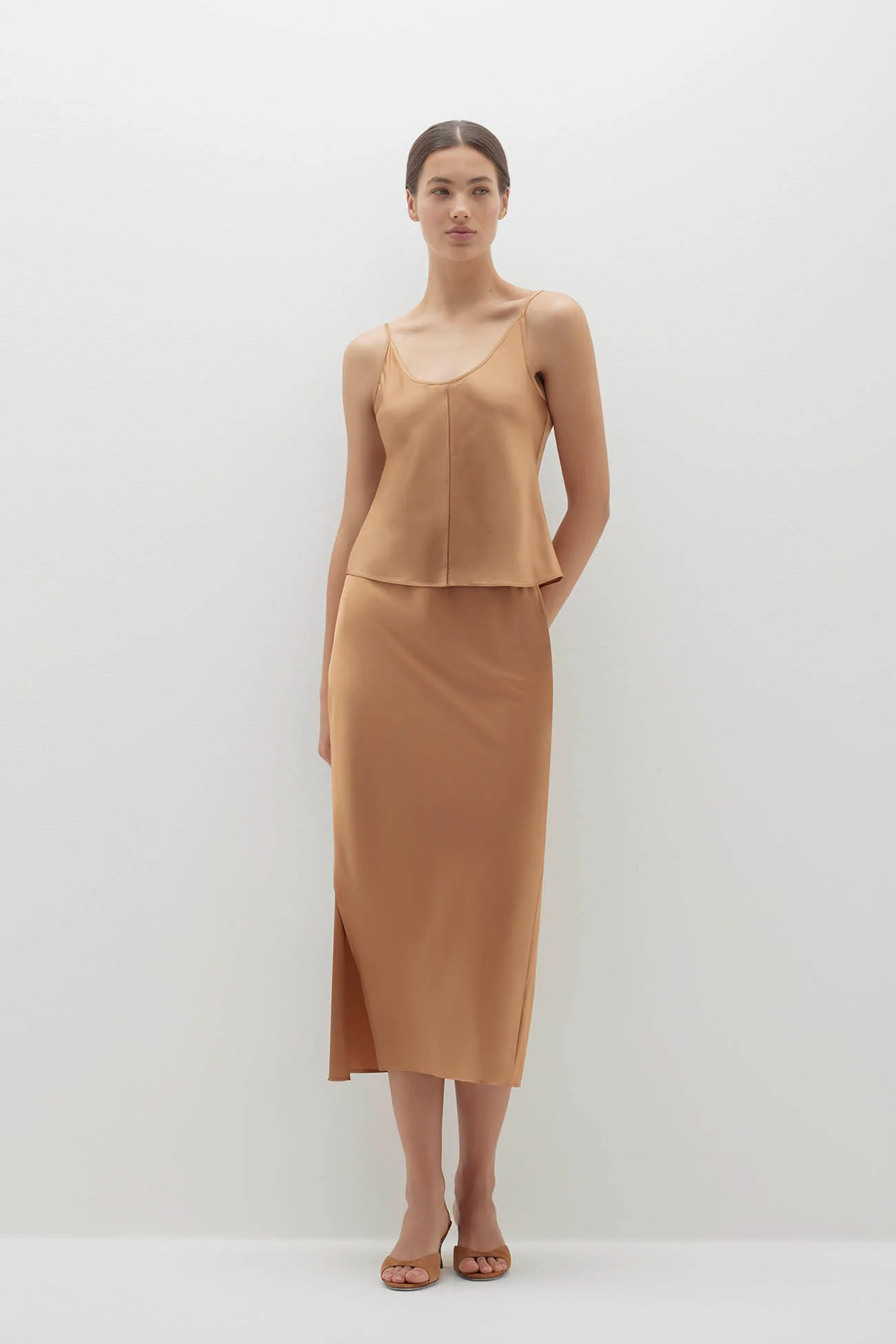 QUINN SILK MIDI SKIRT - Image 9