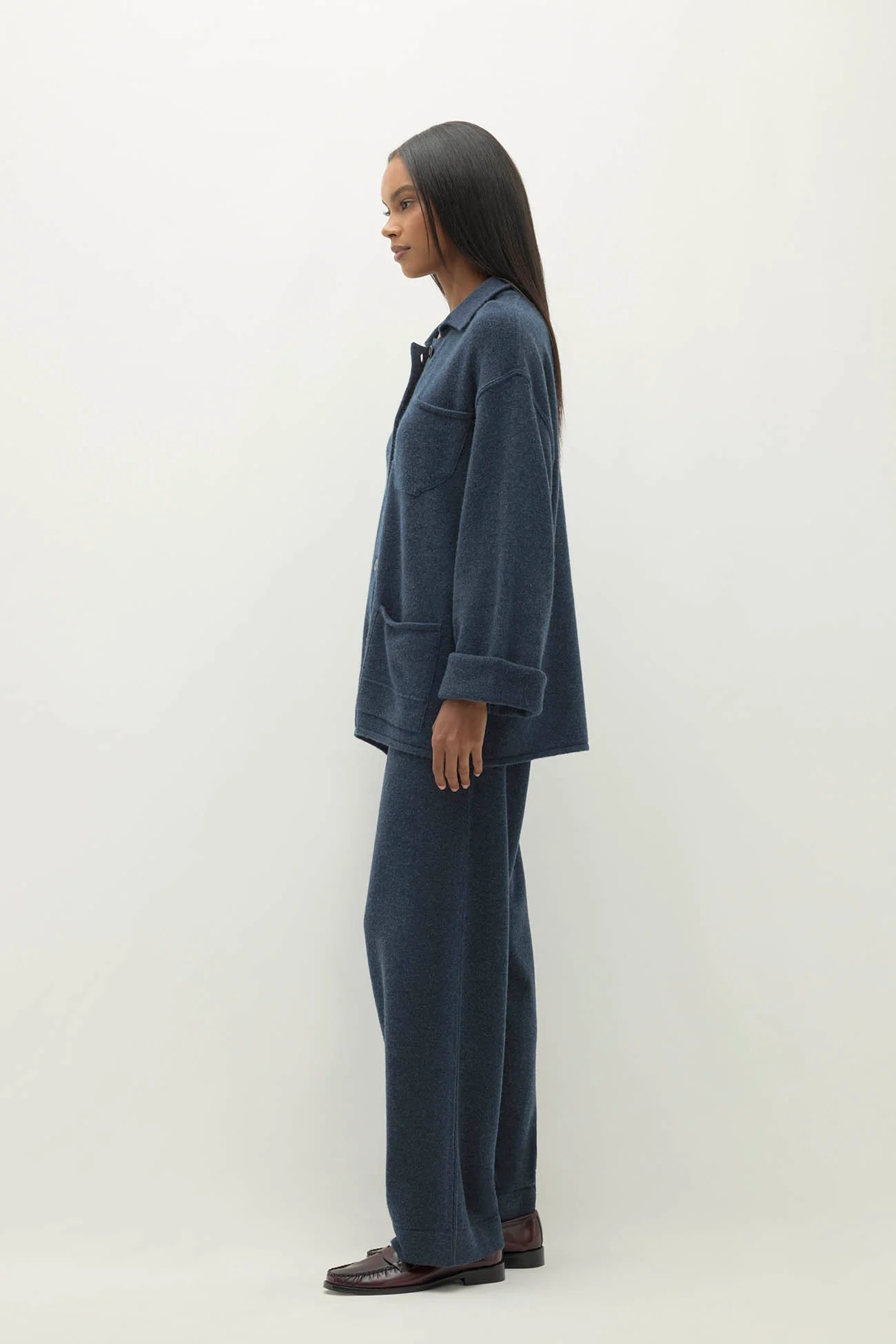 ROME DENIM CASHMERE CHORE JACKET - Image 2