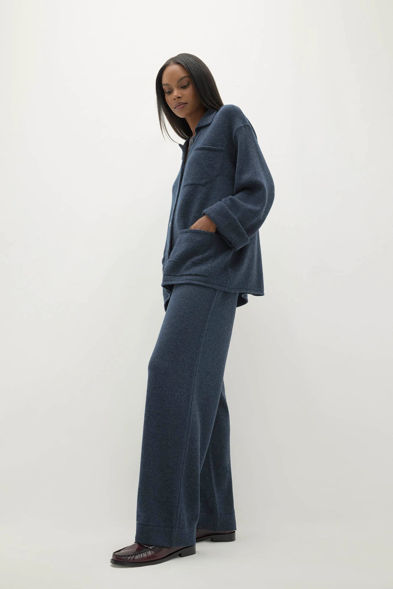 ROME DENIM CASHMERE CHORE JACKET - Image 3