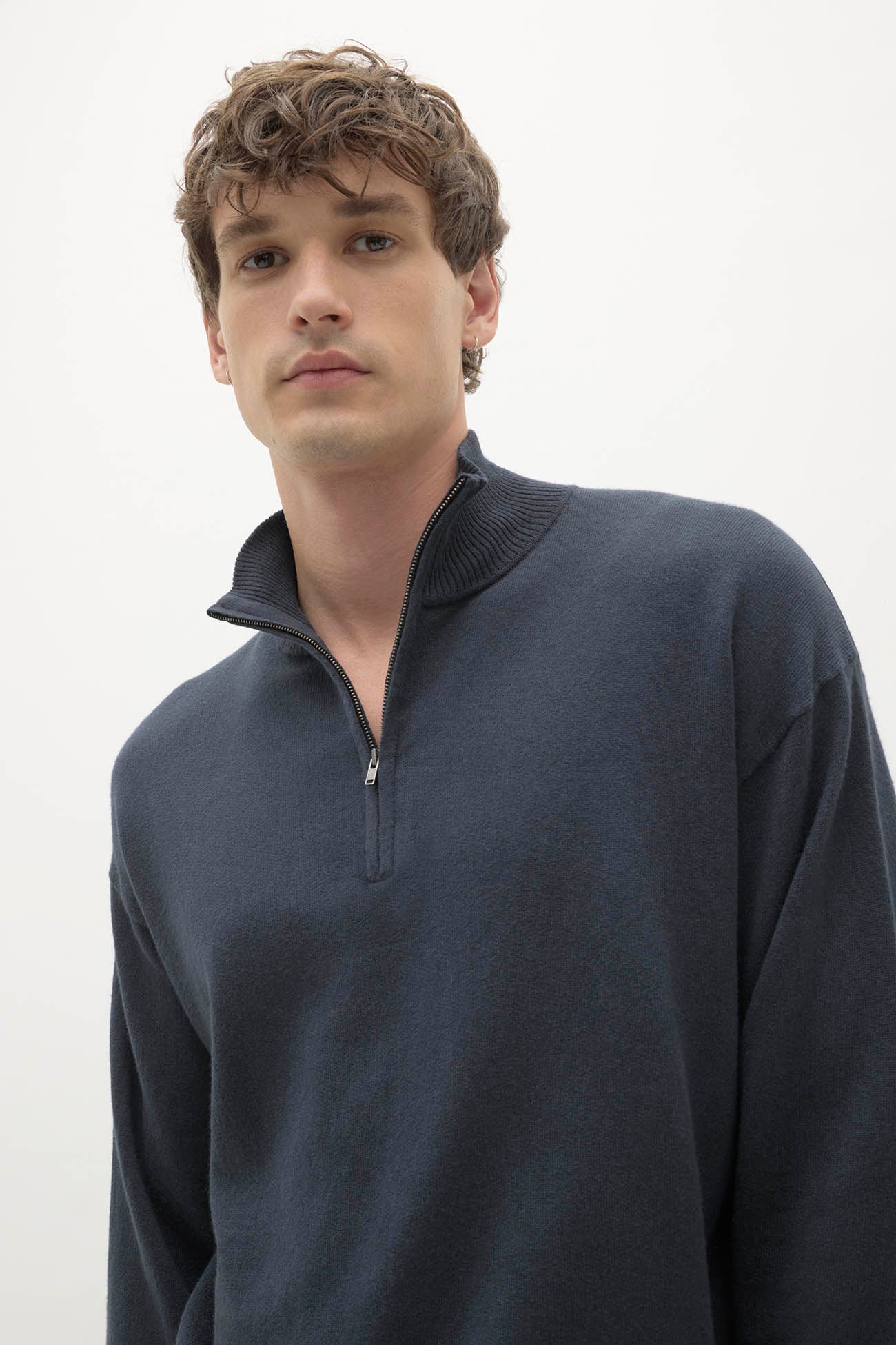 RONAN COTTON CASHMERE HALF-ZIP - Image 11