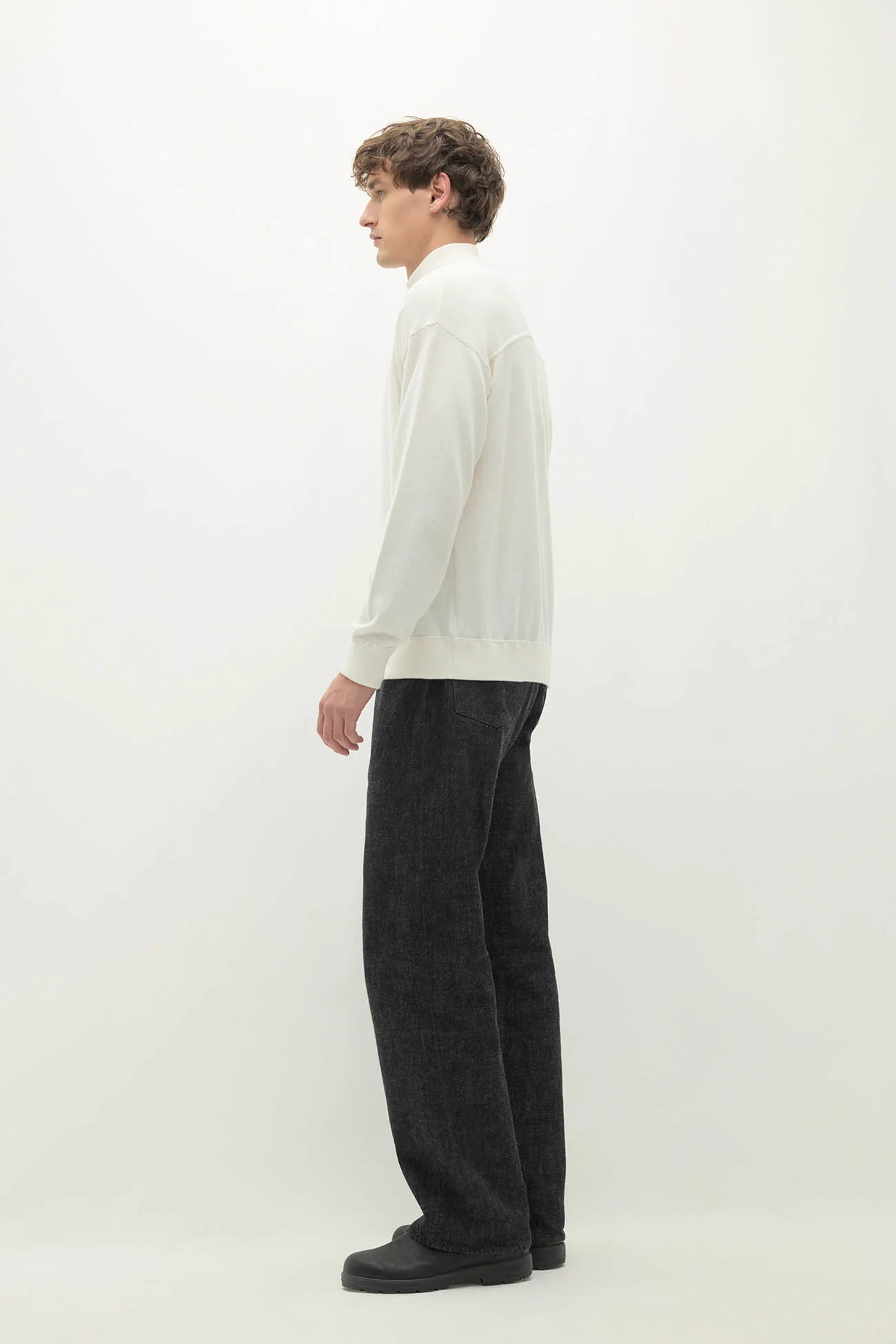 RONAN COTTON CASHMERE HALF-ZIP - Image 2