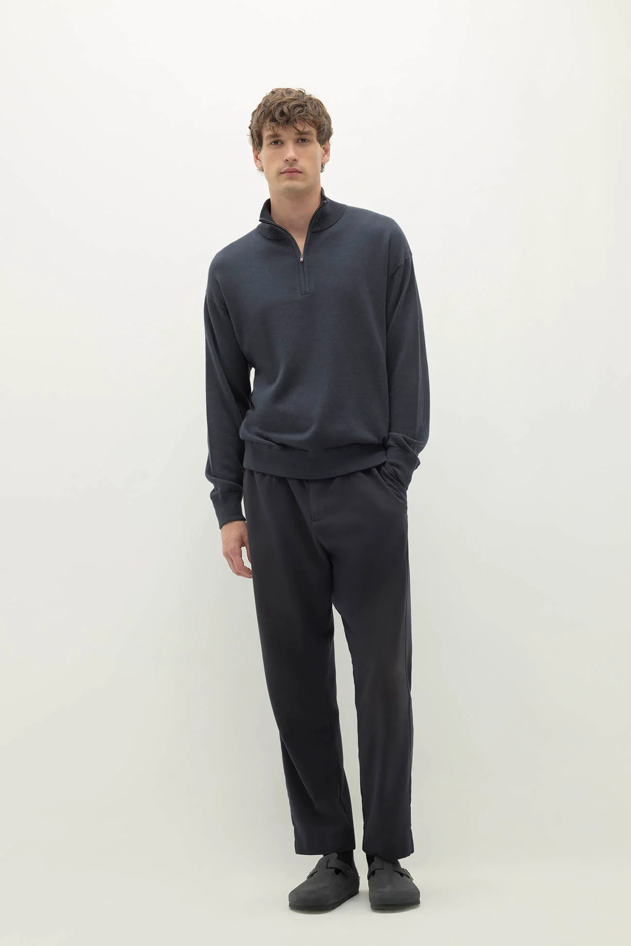 RONAN COTTON CASHMERE HALF-ZIP - Image 6