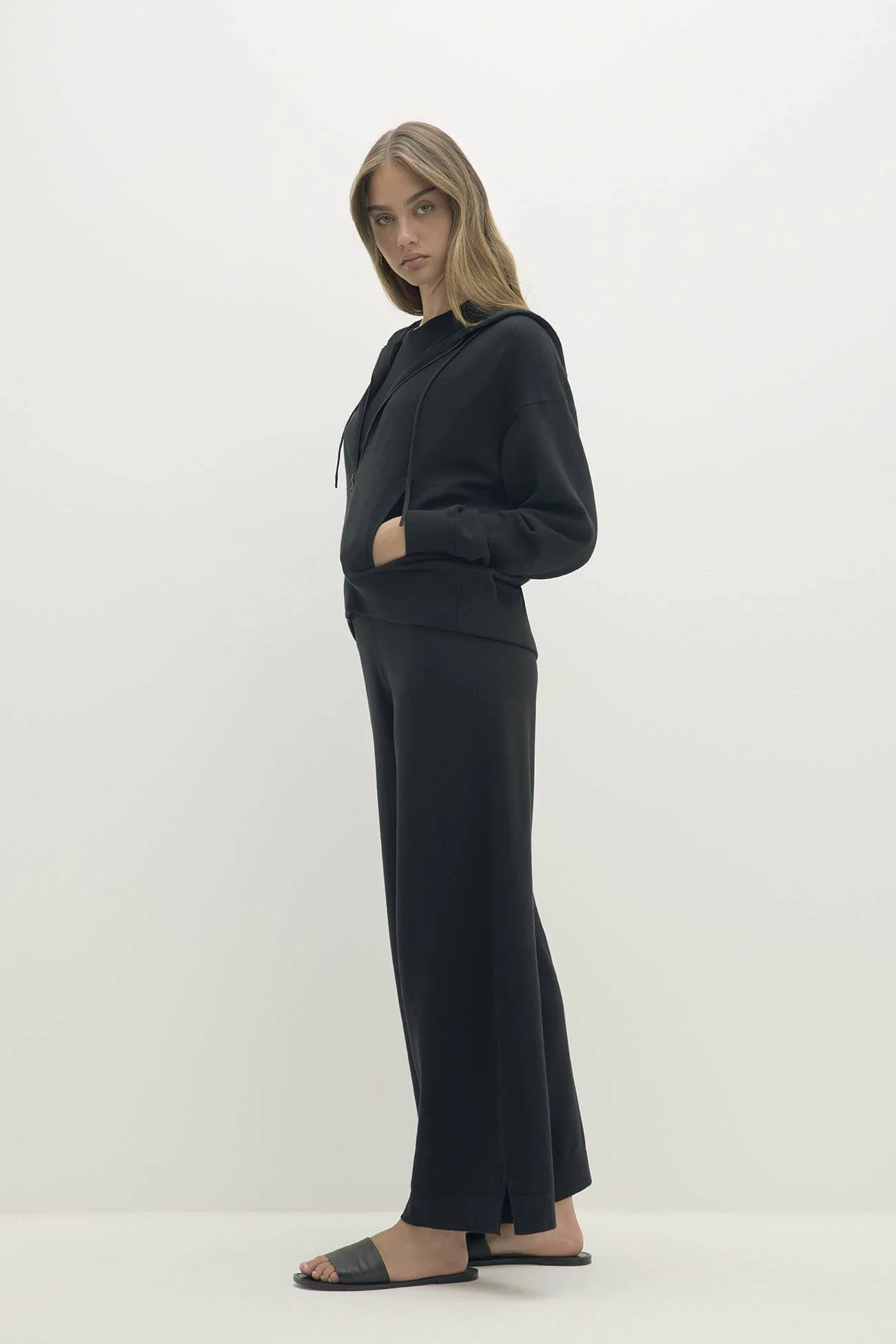 SERENA COTTON CASHMERE ZIP-UP HOODIE - Image 5