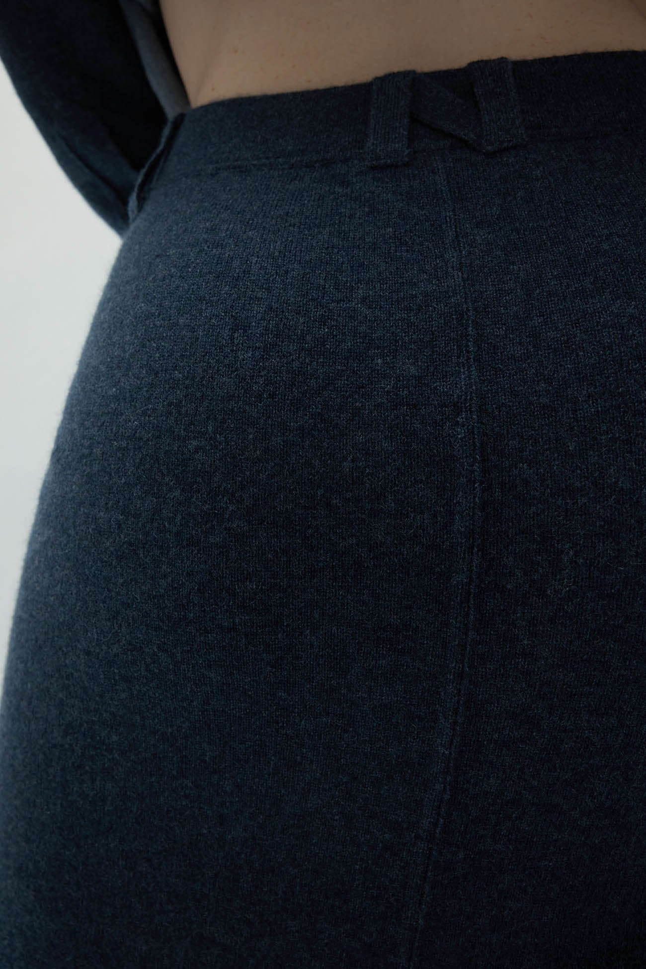 VENICE DENIM CASHMERE MIDI SKIRT - Image 6